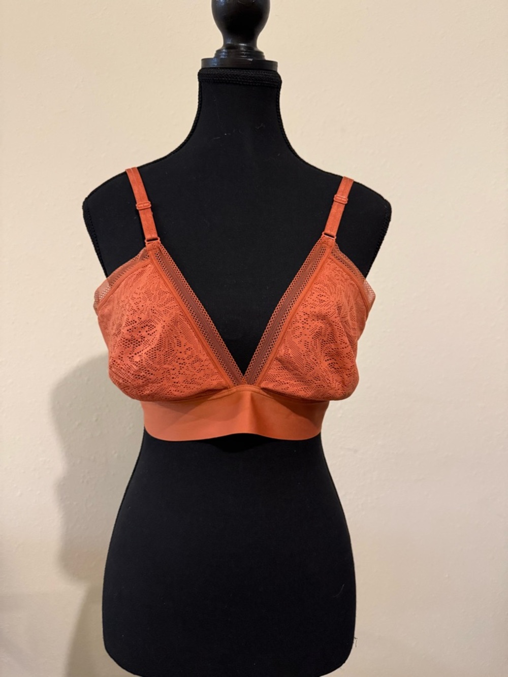 Soma Lace Bralette in Rust Orange